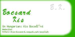 bocsard kis business card